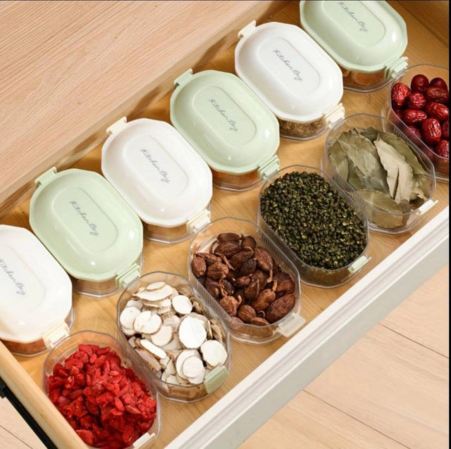 3-Tier Rotating Transparent Spice & Seasoning Storage Organizer Box